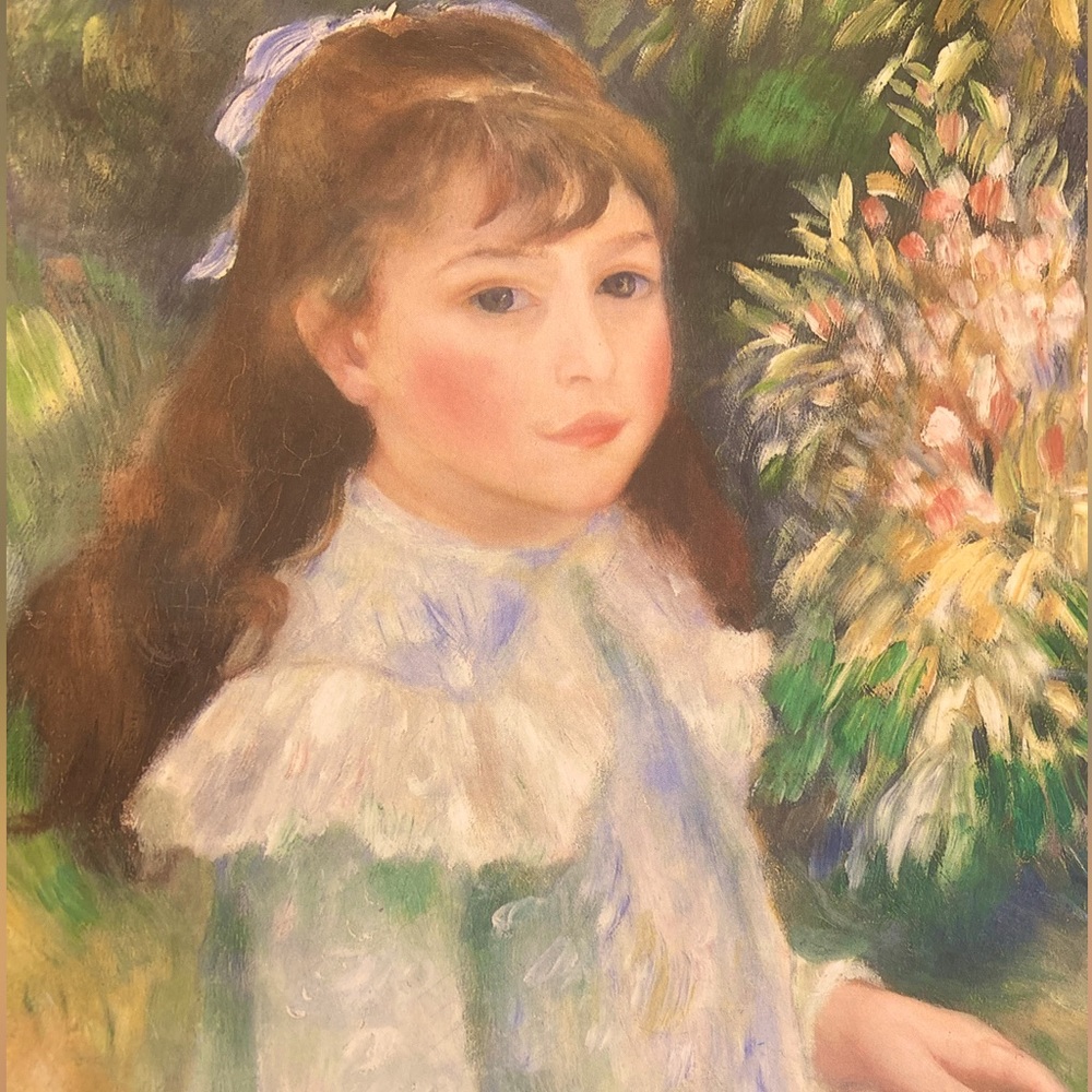 French Impressionism Art vintage print of Renoir ‘Girl with a Hoop’ Cottage-core
